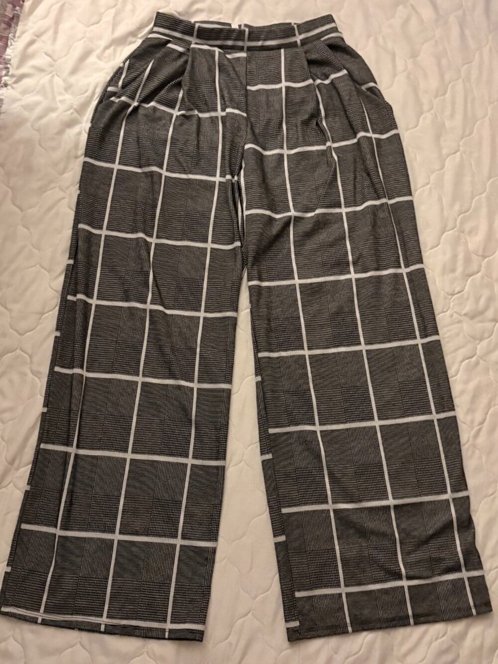 Y2K Plaid Wide Leg Pants